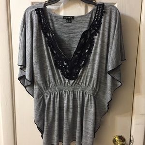 Gray Chime Flowy Top